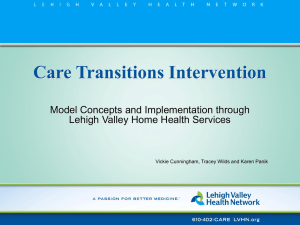 Care Transitions Intervention - Pennsylvania Homecare Association