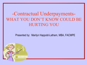 Contractual Underpayments