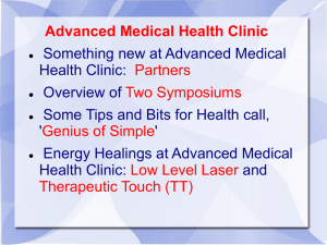 Therapeutic Touch (TT) - Advanced Medical Health Clinic