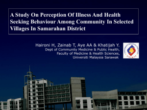 A Study On Perception Of Illness And Health Seeking