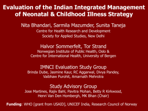 Impact of the Indian Integrated Management of Neonatal and