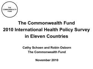 Chartpack -- The Commonwealth Fund 2010 International Health