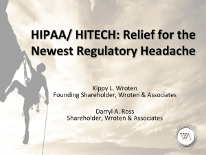 HIPAA HITECH - Wroten & Associates, Inc.