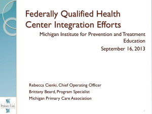 Michigan`s Integrated Care Initiatives - MI-PTE