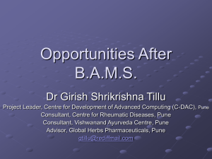 Opportunities after B.A.M.S