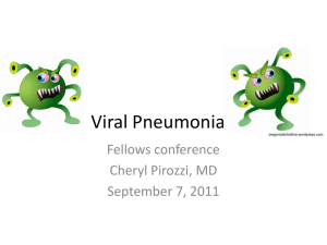 Viral Pneumonia - University of Utah