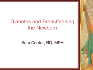 Medical Nutrition Therapy for Women with Preexisting Diabetes