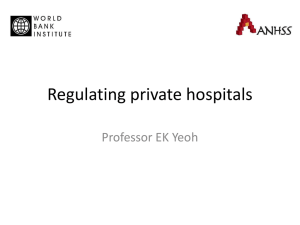 Regulation - Private Healthcare in Developing Countries