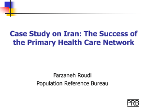 Case Study on Iran: The Success of the Primary Health Care Network