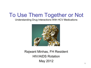 Drug Interactions with HCV medications