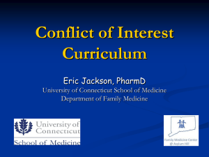 "Conflict of Interest Curriculum" slide set