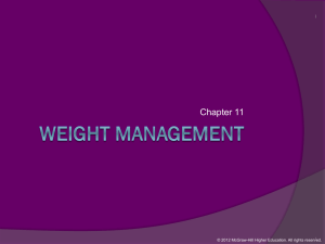 Chapter 11: Weight Management