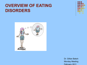 OVERVIEW OF EATING DISORDERS