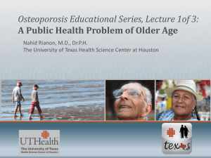 Osteoporosis in the elderly & Public Health