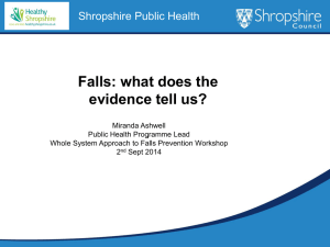 Evidence - Health and Wellbeing in Shropshire
