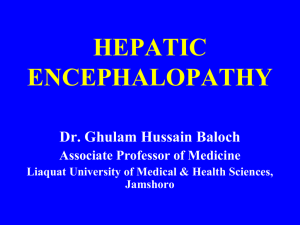 hepatic encephalopathy - Liaquat University of Medical & Health