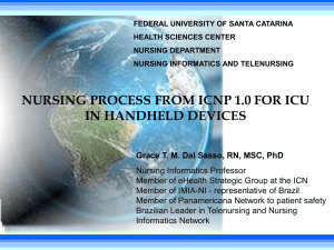 Nursing Process from ICNP 1.0 for ICU in Handheld Devices