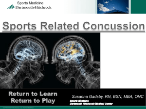 Sports Related Concussion - Colby