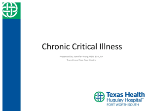 Chronic Critical Illness Presentation