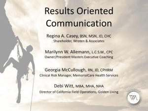 Results Oriented Communication