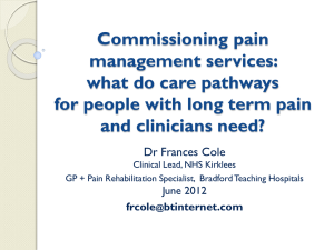Commissioning services: what do care pathways for people