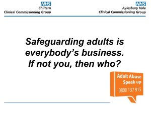 Safeguarding Vulnerable Adults Presentation
