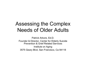 Assessing the Complex Needs of Older Adults