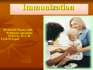 Immunization 2 – Dr. Khalid