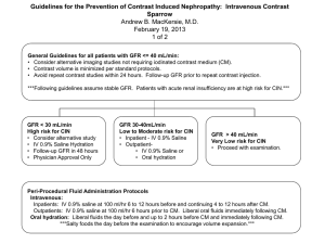 Guidelines for the Prevention of Contrast Induced Nephropathy