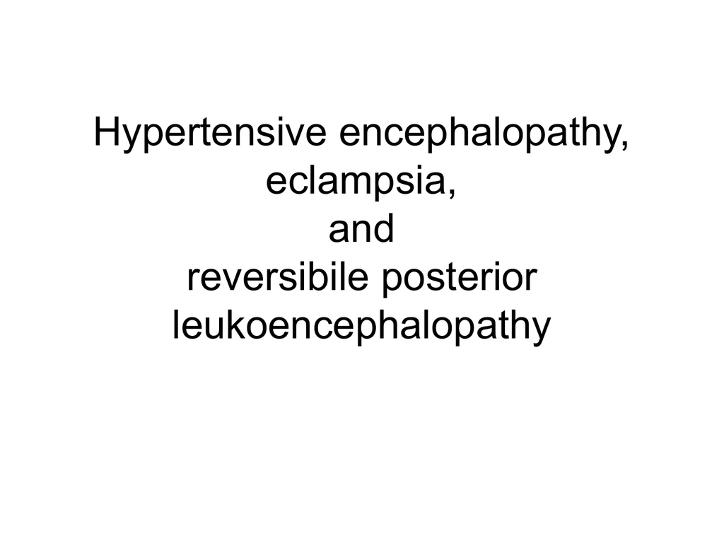 hipertenzivna encefalopatija