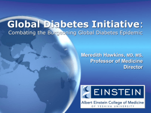 Combating the Burgeoning Global Diabetes Epidemic