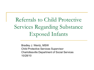 Referrals to Child Protective Services Regarding Substance