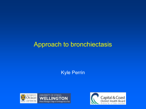 Current approach to bronchiectasis