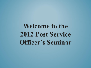 2012 Service Officer`s Seminar