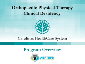 Orthopaedic Physical Therapy Clinical Residency