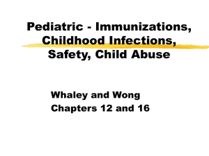 Pediatric - Immunizations, Childhood Infections, Safety, Child Abuse