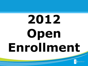 2012 Open Enrollment