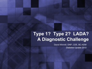 Type 1? Type 2? LADA? - American Association of Diabetes