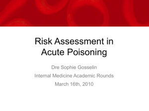Risk Assessment in Poisoning