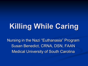Killing While Caring - Medicine After The Holocaust