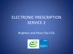 electronic prescribing scheme 2 - Brighton & Hove NHS Clinical