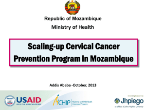 The burden of Cervical Cancer in Mozambique