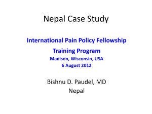 "Nepal Case Study" - Pain & Policy Studies Group