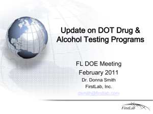 “Drug & Alcohol Testing Update” by Dr. Donna Smith