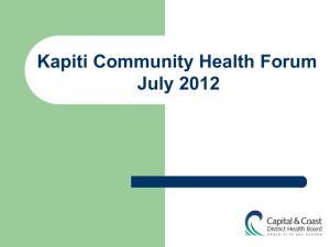 Kapiti Community Forum presentation