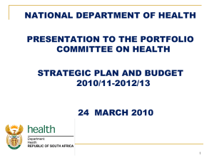 key strategic interventions during 2010/11-2012/13 will