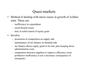 Quasi-markets