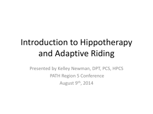 Introduction to Hippotherapy and Adaptive Riding