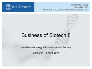 Yale Business of Biotechnology
