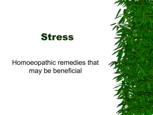 Stress - Faculty of Homeopathy
